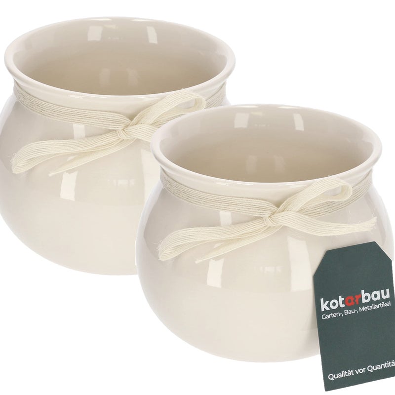 Doniczka ceramiczna fi17 osłonka kwiaty rośliny 2x - KOTARBAU