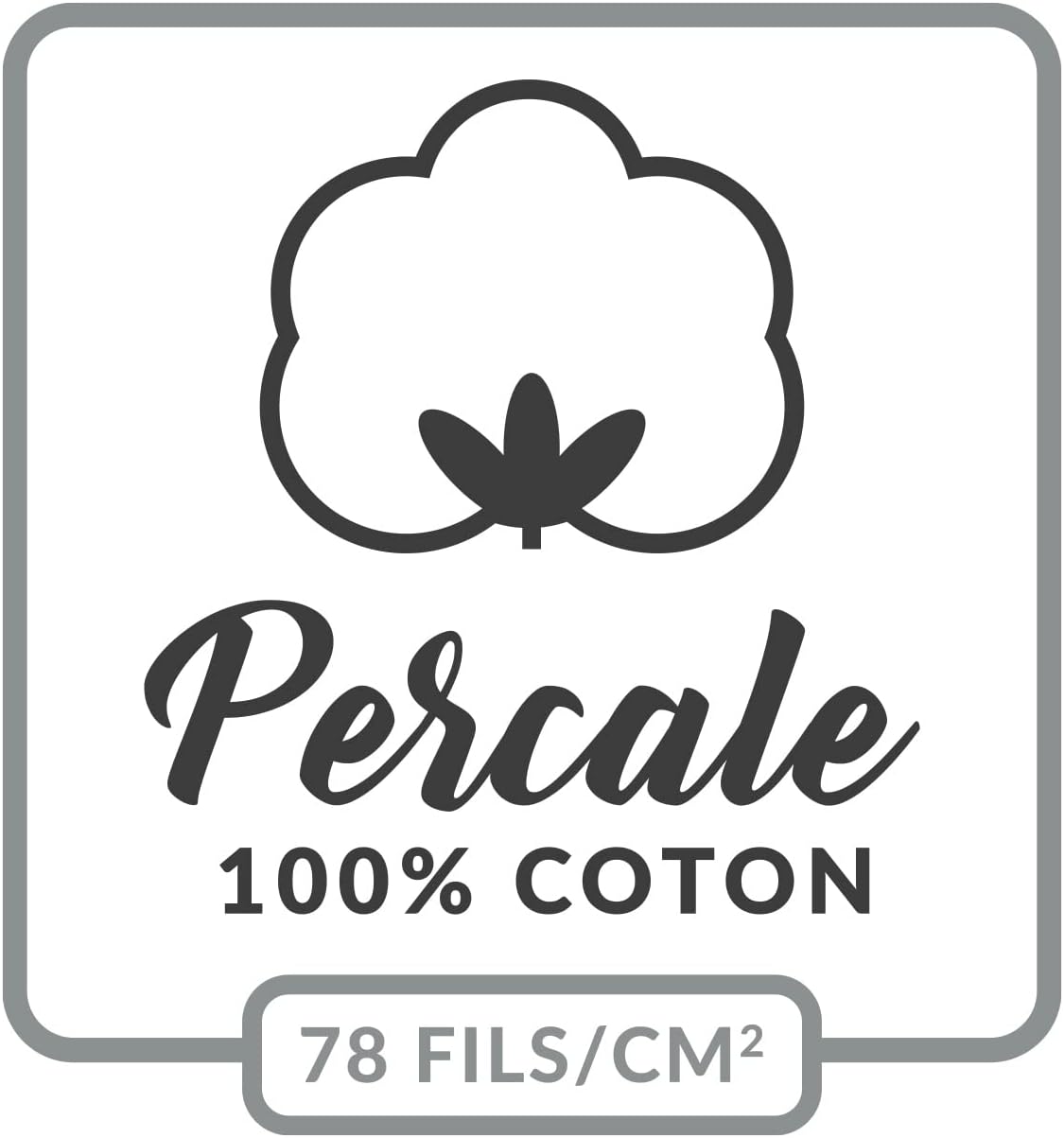 Drap plat 1 pers 180x290 cm percale uni 78 fils percaline +p. bourdon Terracotta - 5