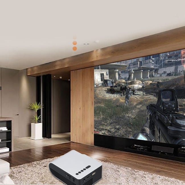 Mini Proiettore LED, Proiettore Portatile di Film, 1920x1080 Smart Home Projector per IOS, ForAndroid, Proiettore Home Theater, Compatibile con Tablet Smartphone Mini Proiettore LED, Proiettore Portatile di Film, 1920x1080 Smart Home Projector per IOS, ForAndroid, Proiettore Home Theater, Compatibile con Tablet Smartphone