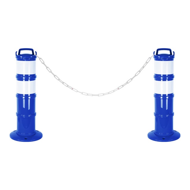 Kit de 2 balises modulables Bleue avec deux bandes rétroréfléchissantes - 1090224