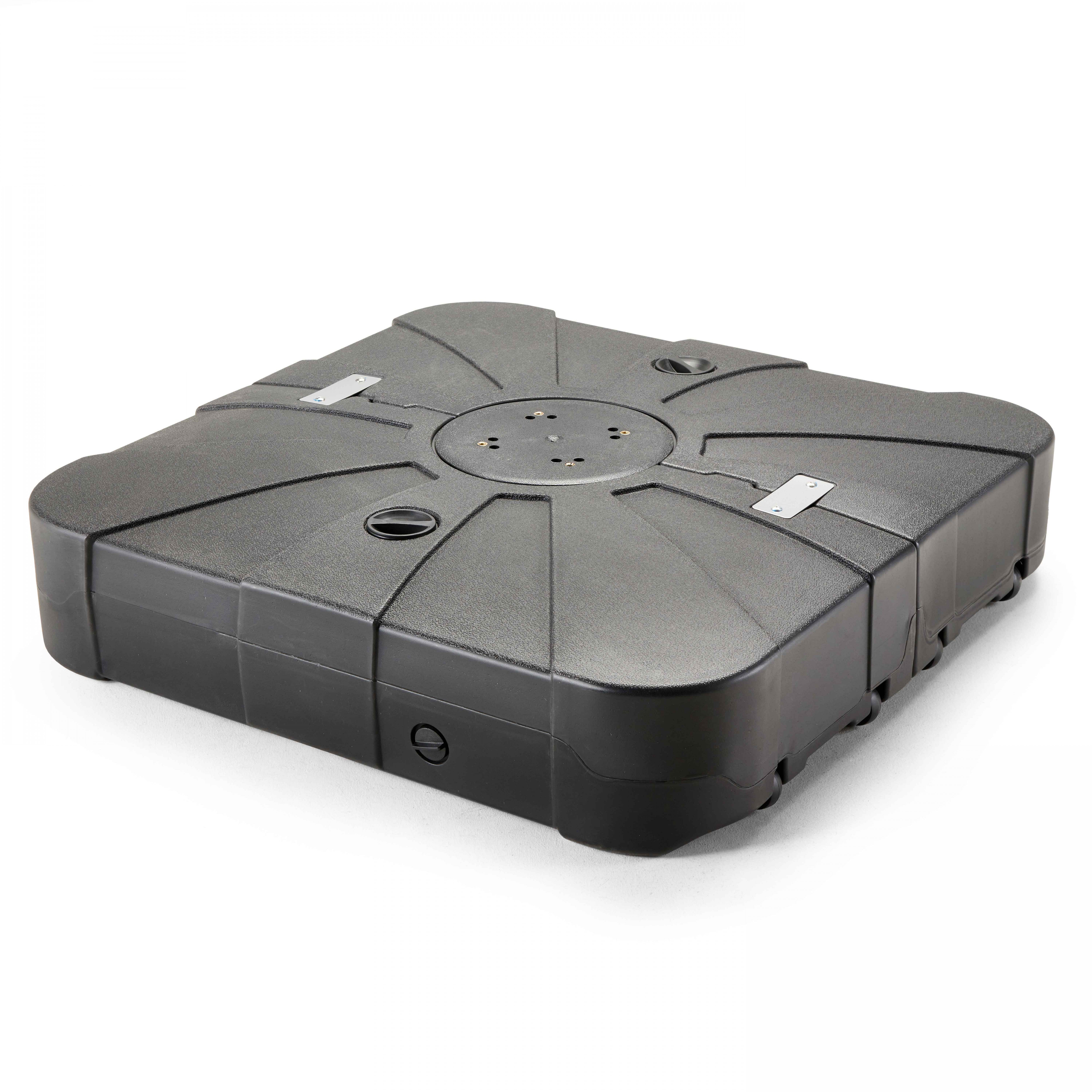 Parasol déporté 4x3 m 360° inclinable + à lester sur roues gris - 5