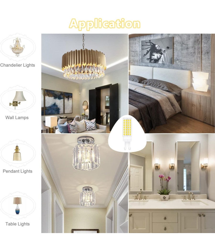 Trade Shop - Lampadina Faretto 5w Led 72 Smd 2835 Attacco G9 Luce Bianca Fredda Calda 220v - Bianco Freddo - - 4