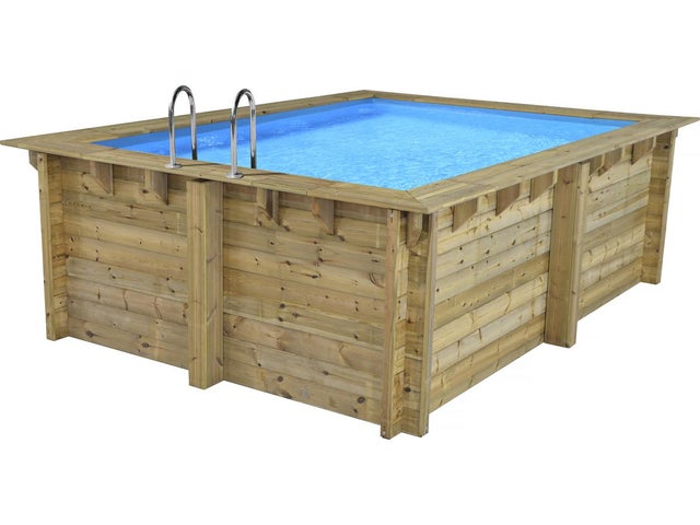 Piscine hors sol bois, rectangle Caimans 120 , 4.10 x 3.00 x 1.24 m