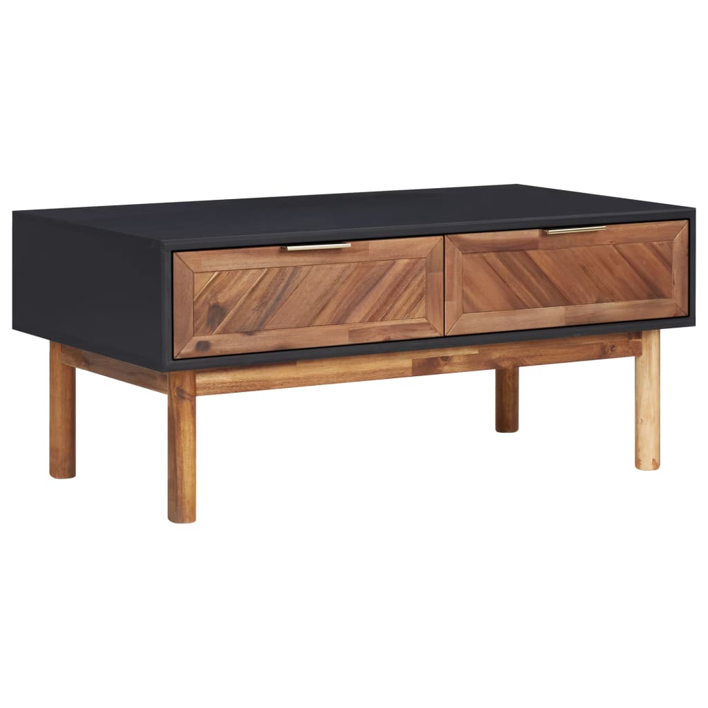 Stolik kawowy, 90x50x40 cm, lite drewno akacjowe i MDF