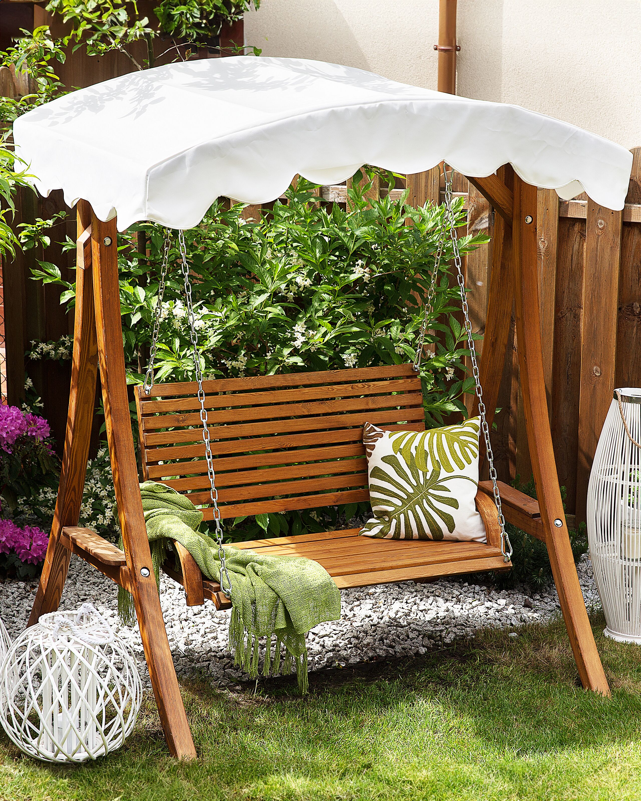 Altalena Dondolo In Legno Da Giardino Arredo Giardino Dondolo