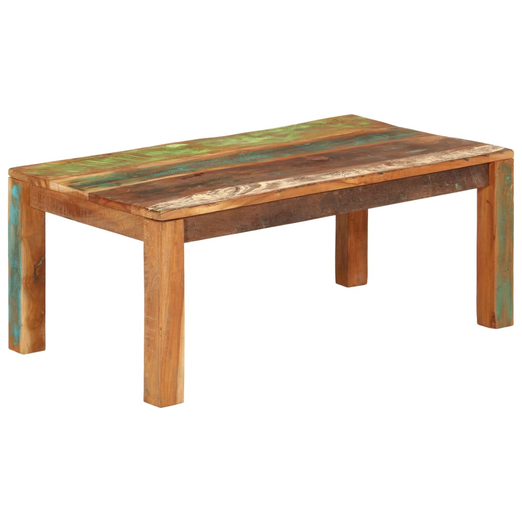 Table basse 100x55x40 bois de récupération massif - 9
