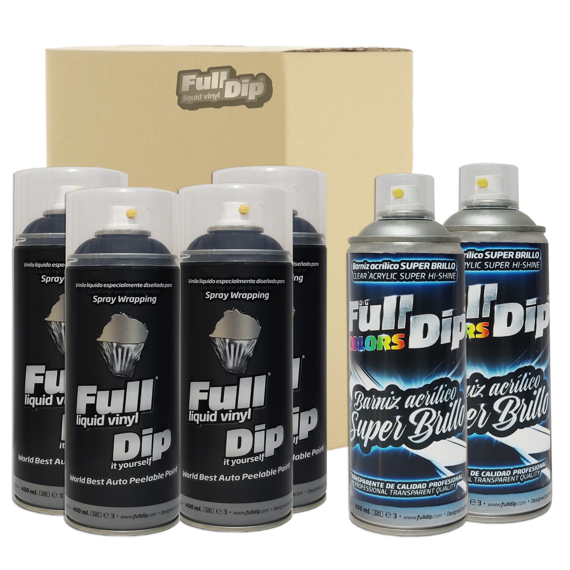 Spray Full Dip Nero Extra Lucido - Pacco Risparmio 5 Lattine Da 400ml | Per Cerchi E Personalizzazioni - Foto 4