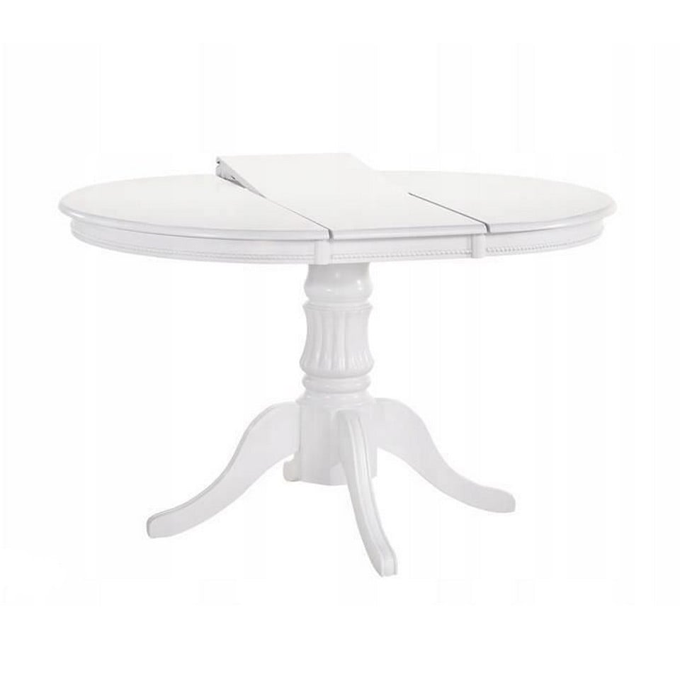 Table blanche ronde extensible avec pied central Windsor - 4