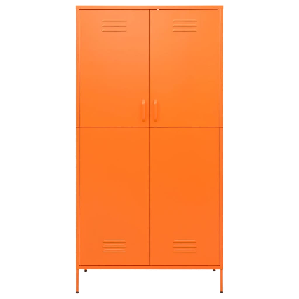 Armário em aço laranja 90x50x180 cm - COMFORTXL - 3
