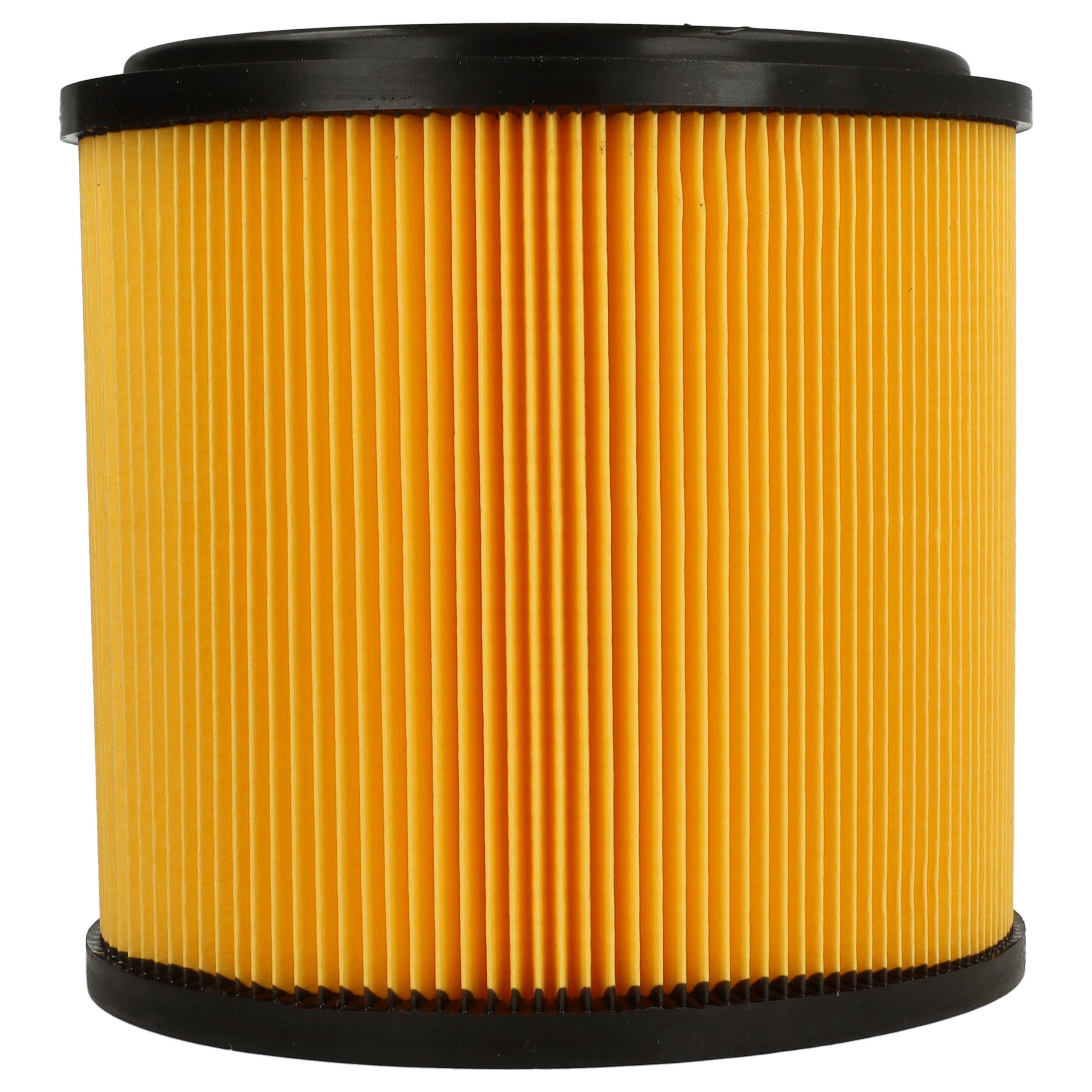 vhbw filtre plissé compatible avec Dexter VOD 1530 SWC 30L, VQ 1420 SFD 20L aspirateur - noir / jaune - 2