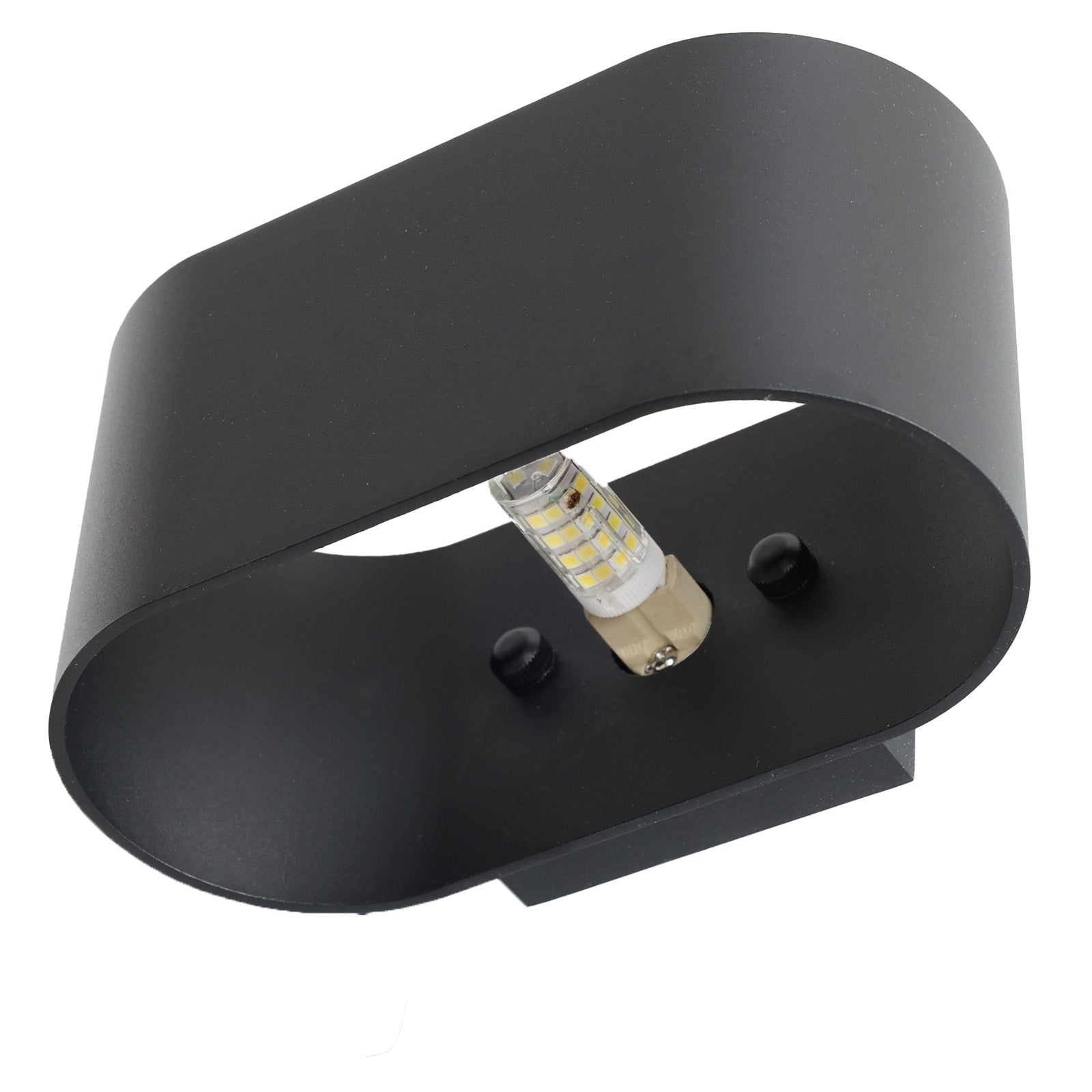 Aplique de pared interior de aluminio negro con iluminación arriba y abajo, casquillo G9 (bombilla no incluida) - 9