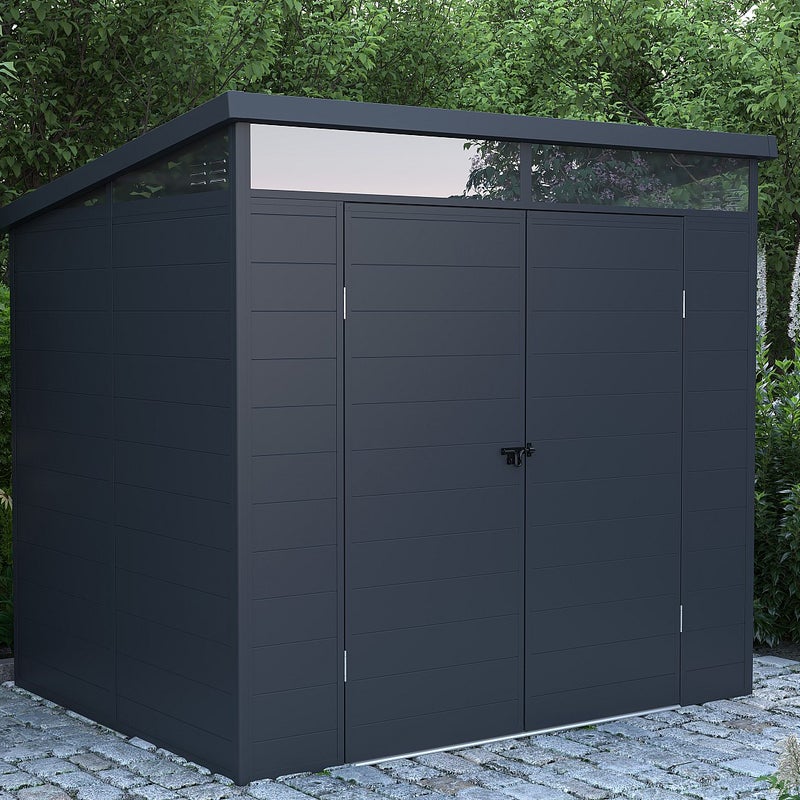 Schowek ogrodowy z antracytowej żywicy 4,57 m² z podłogą - MINARO