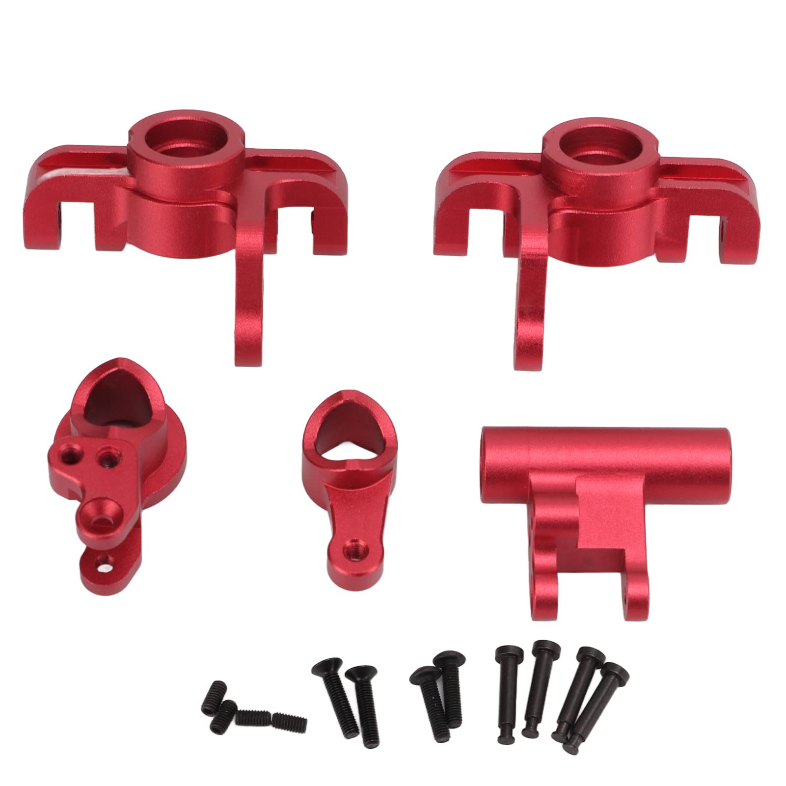 Set di parti di sterzo RC Assemblaggio tazza di sterzo in alluminio per auto RC LOSI Lasernut U4 1/10 (rosso) - 7