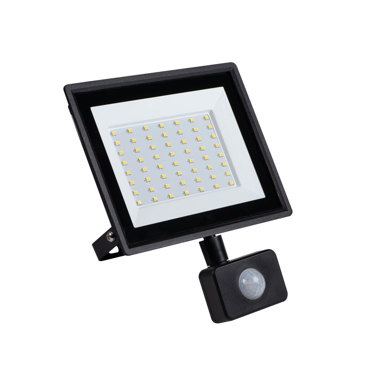 Naświetlacz z czujnikiem LF LED 50W Neutralna biel 4500lm czarny wym:22x18x5,3cm IP44 Miledo