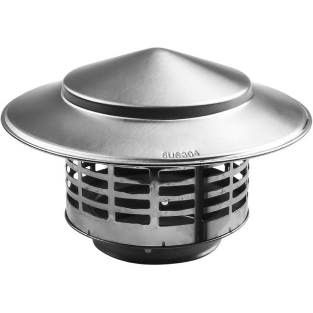 Capot de cheminée de toit fiable en acier inoxydable pour conduit d'évacuation d'air, capuchon de toit pour cheminée (75 mm)