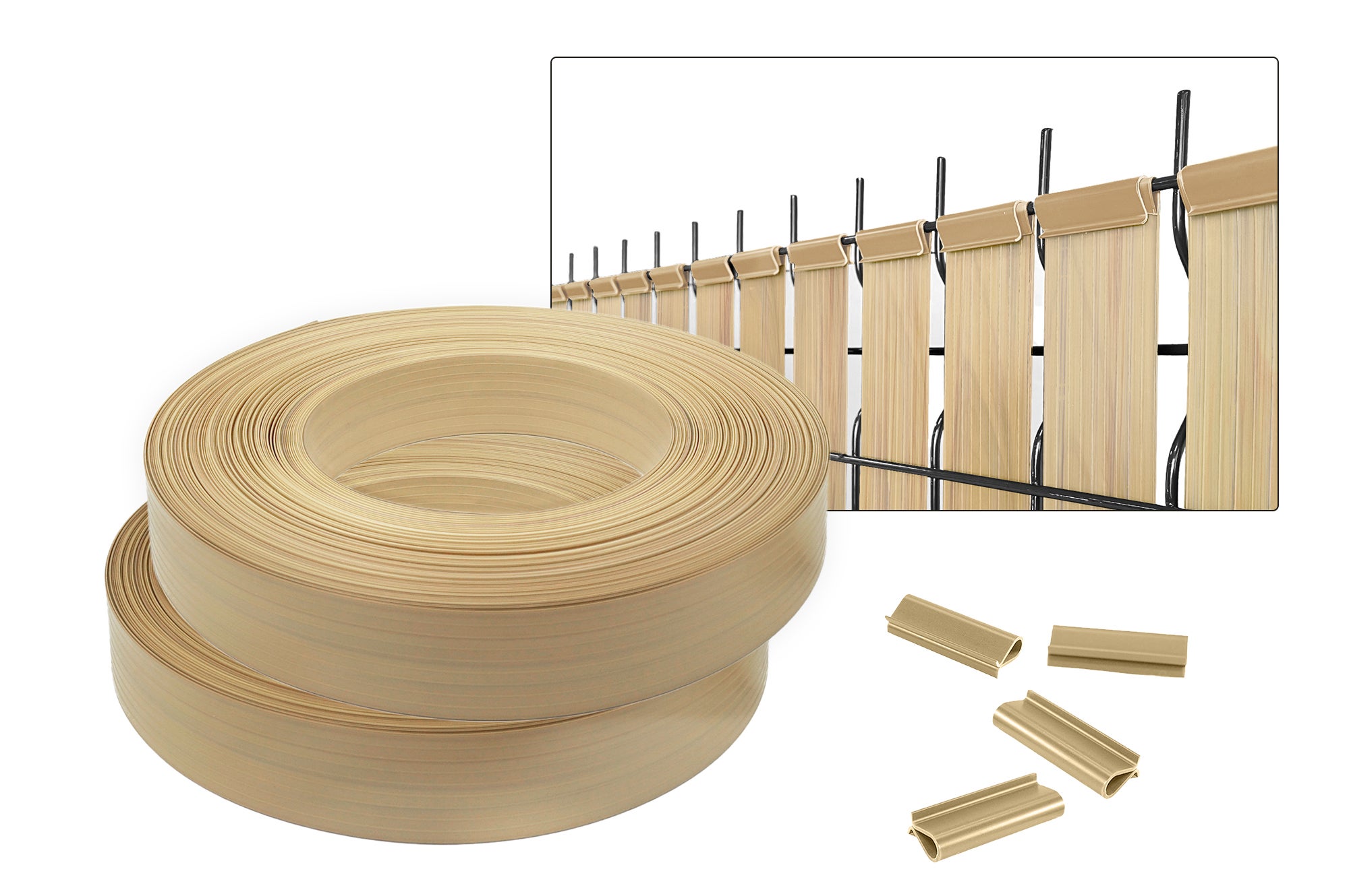 Rolka ekranu prywatności PVC 200m BALDO dł. 46mm beżowa