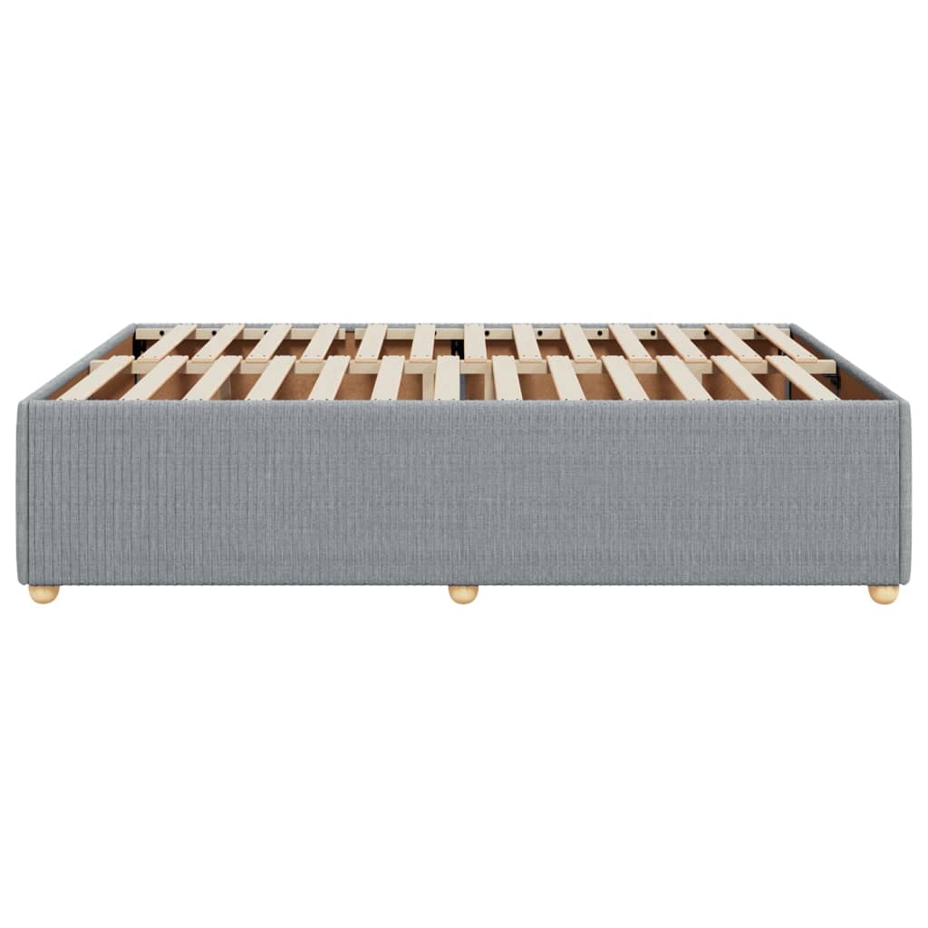 Maison Exclusive - Cadre de lit sans matelas gris clair 160x200 cm tissu - 5