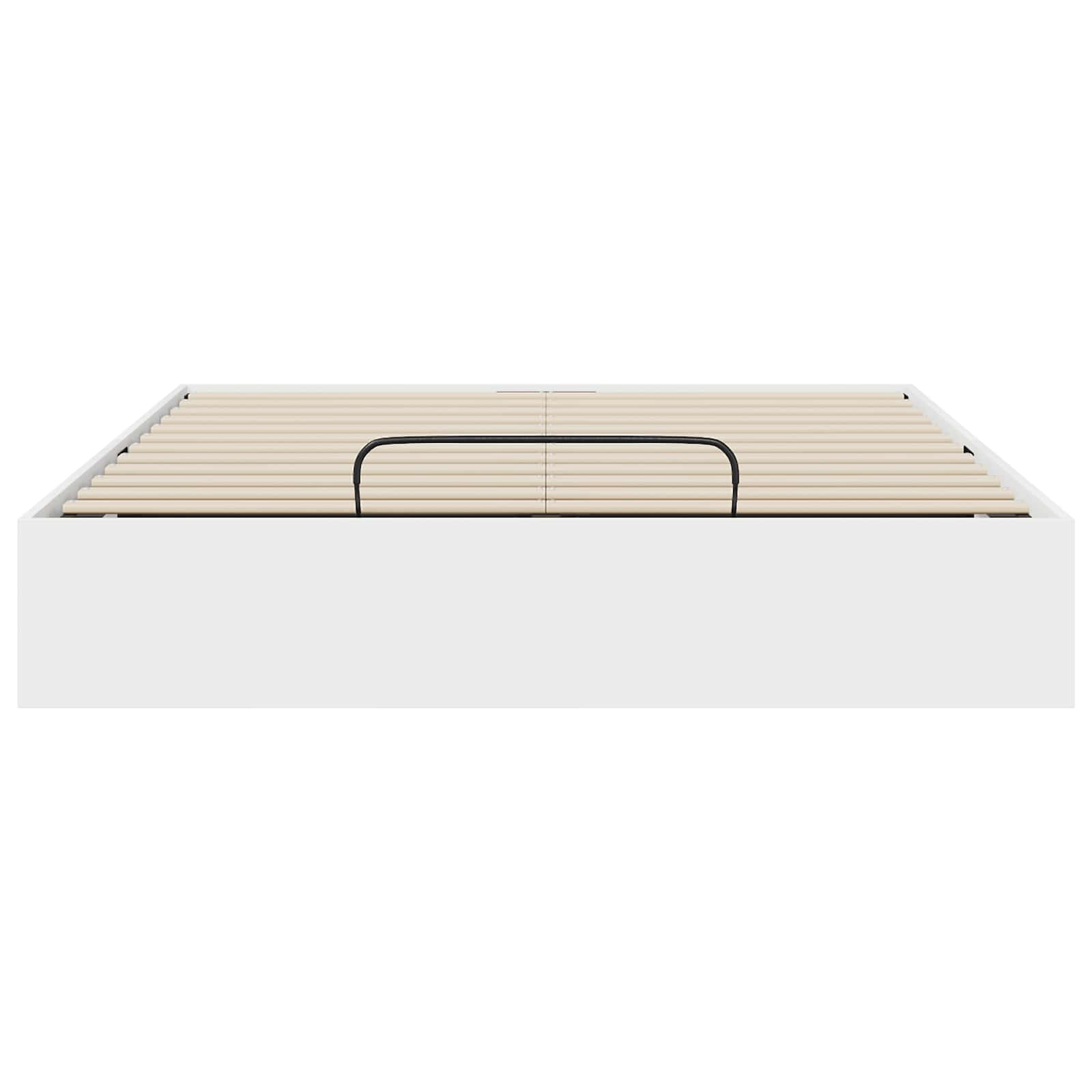 Cadre de lit ottoman en panneau de bois blanc, pour la chambre, 140 × 190 cm - 5