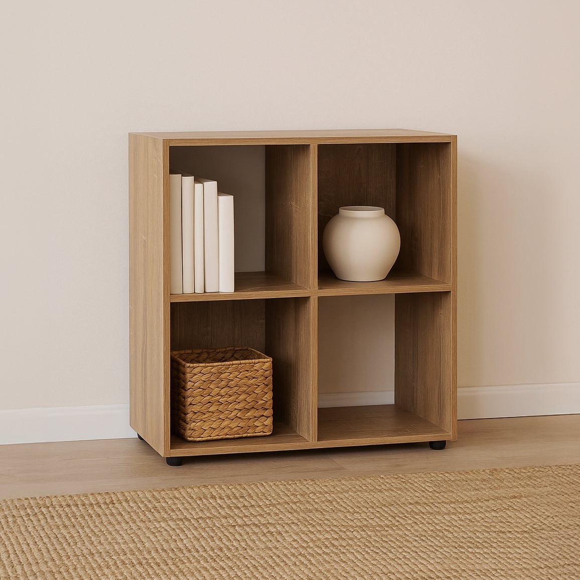 Étagère cube avec étagères en MDF naturel, 60x62 cm CasaSelección - 2