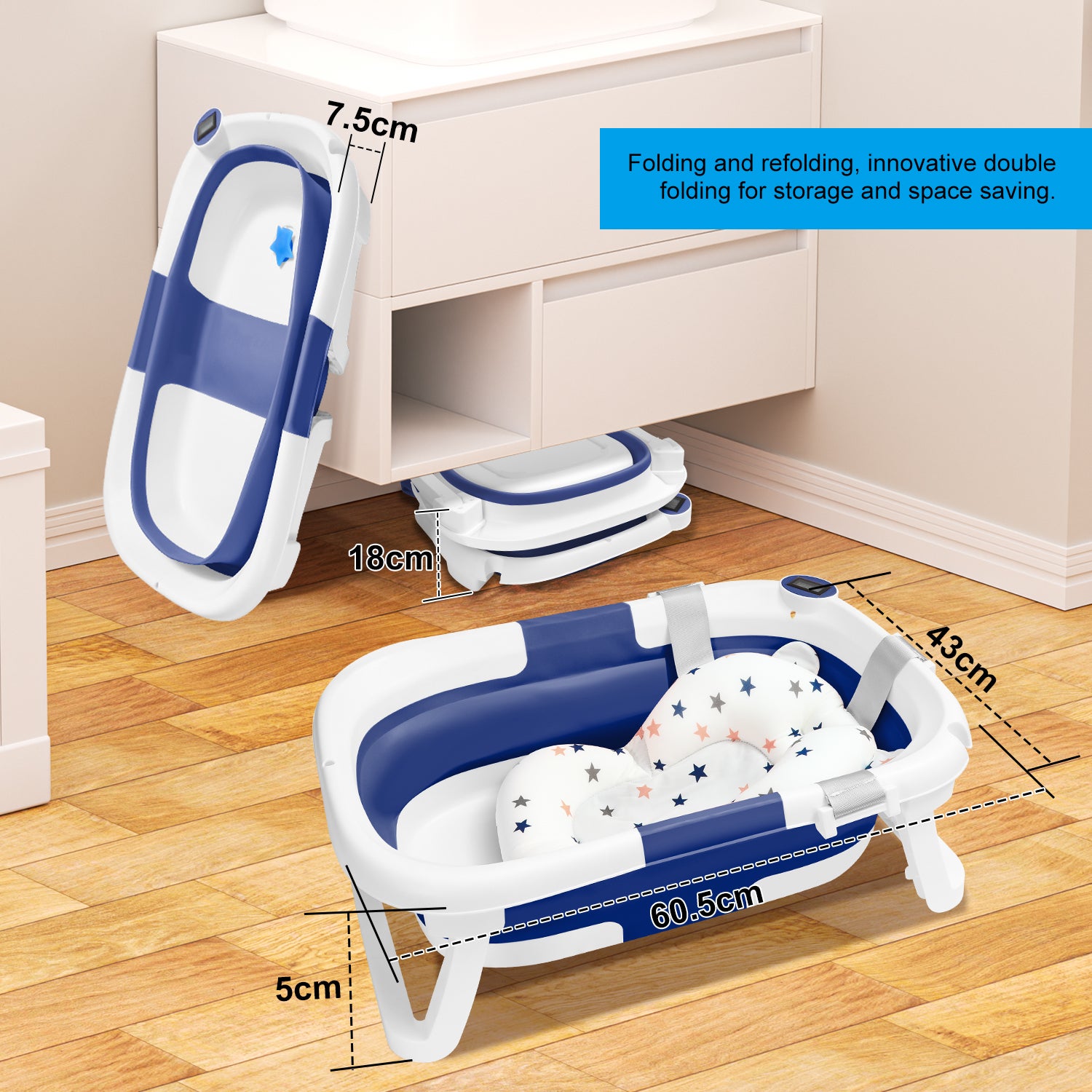 Activité-1 Pc Siège De Bain Bébé Créatif Coffre-fort Roman Berceau De