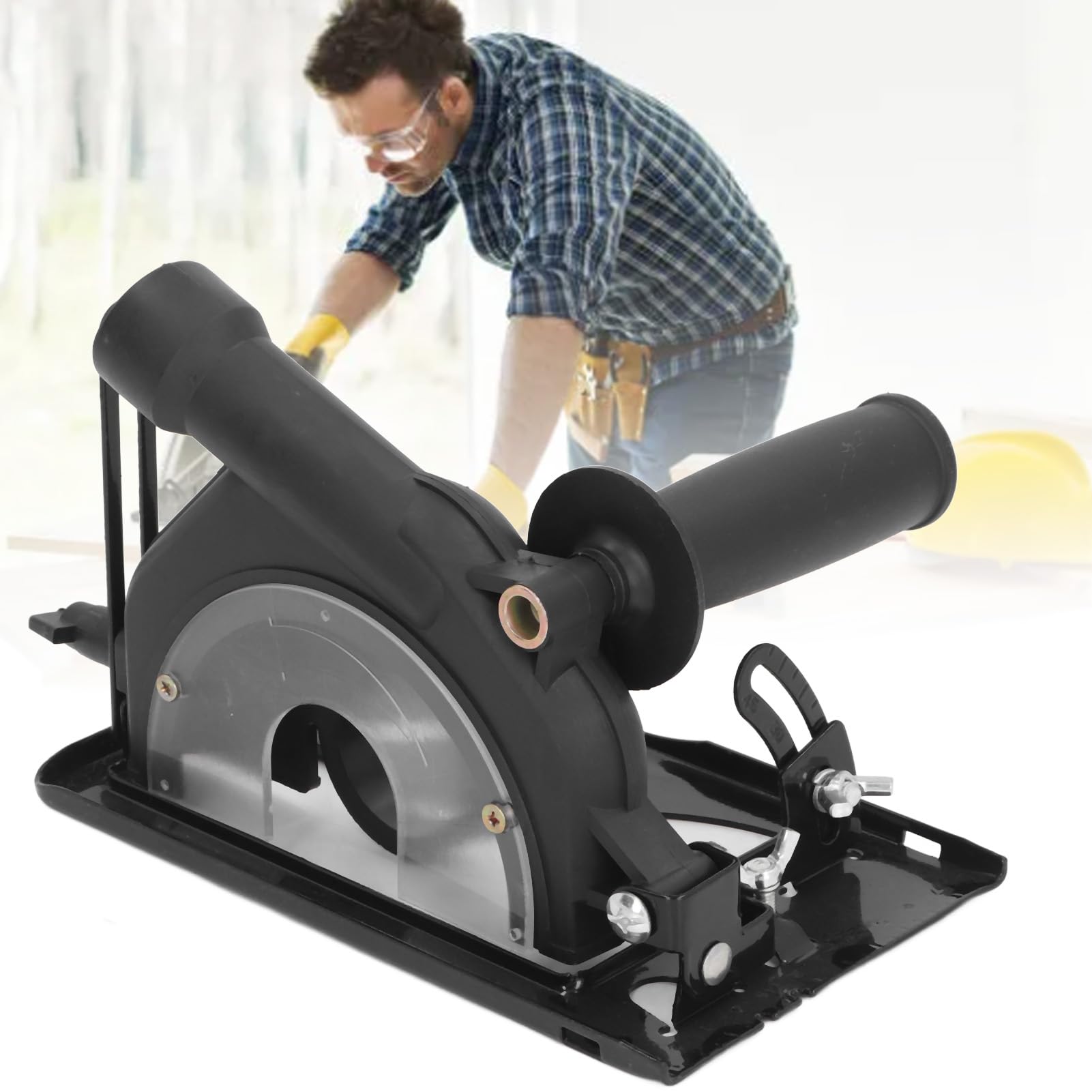 Cubierta protectora del soporte de corte para amoladora angular Cubierta protectora ajustable para amoladora angular de 100 a 125 mm (j - 3