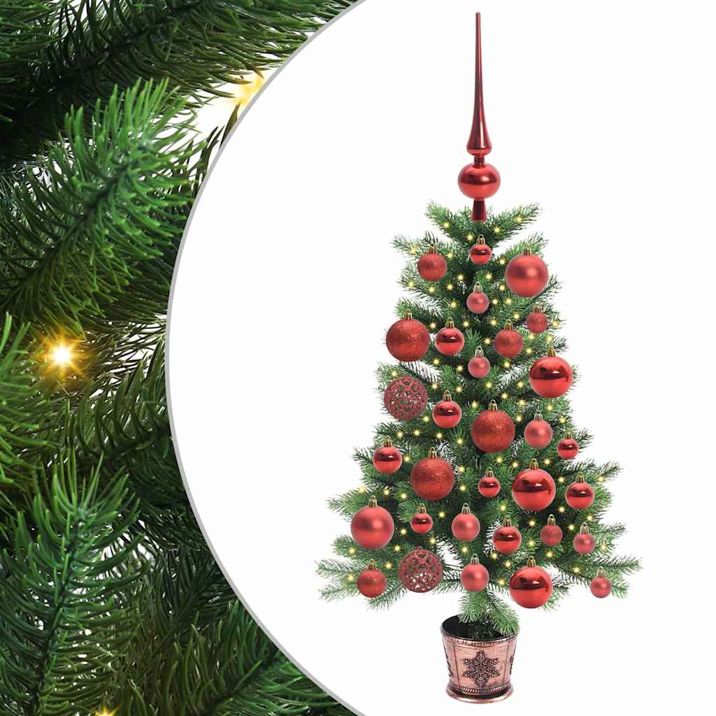Choinka z 150 diodami LED z podstawą Zielony 90 cm PE