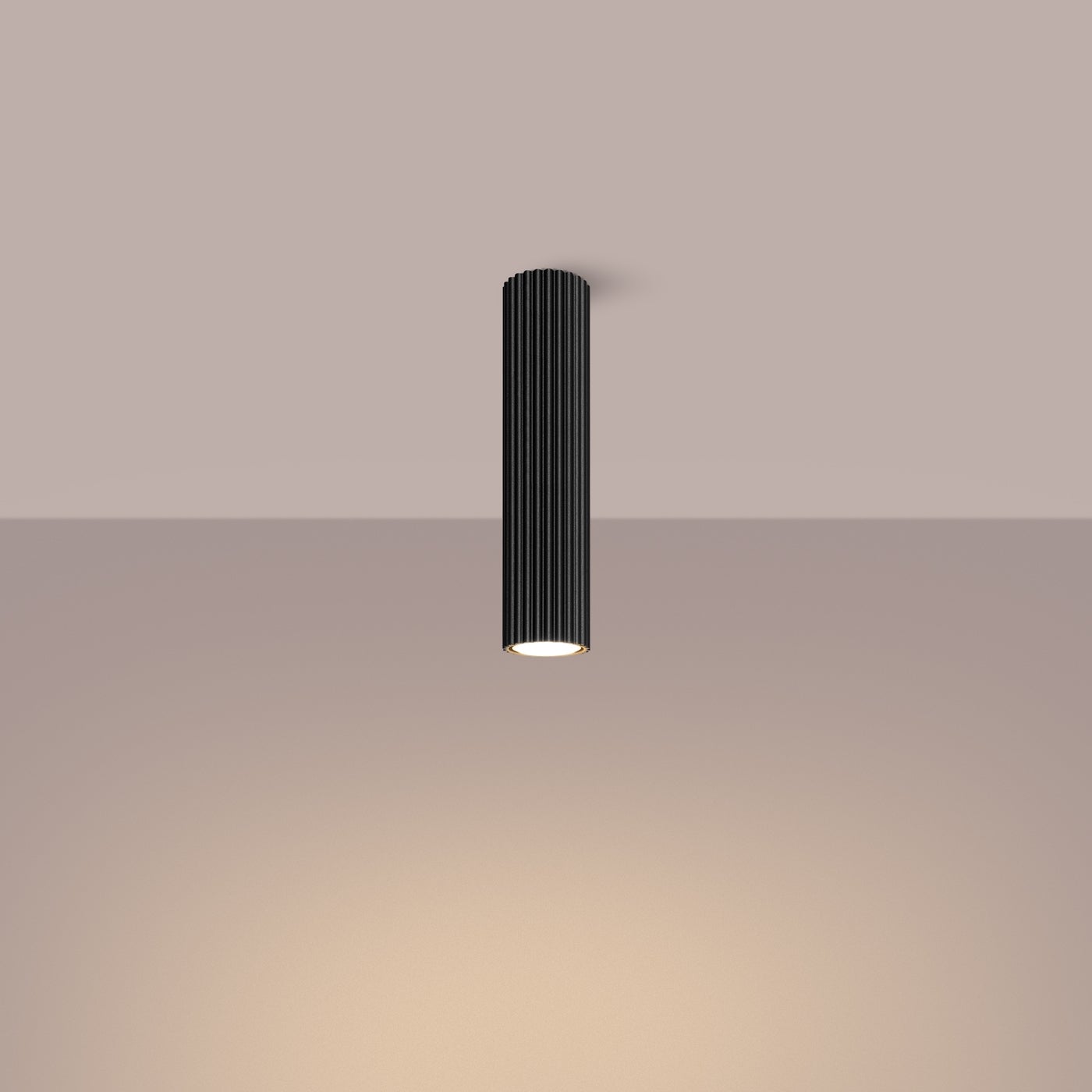 Plafon GLOOW 30 czarny LED 3000K - 6.5x6.5x30cm Sollux