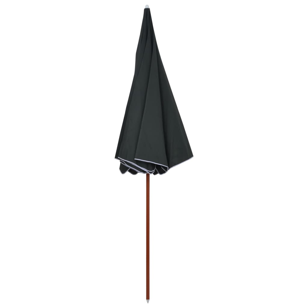 Parasol avec mât en acier 300 cm anthracite - 2