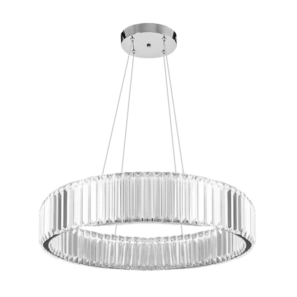 Lampa Sufitowa Kryształowa Led Toolight App982-Cp Transparentny