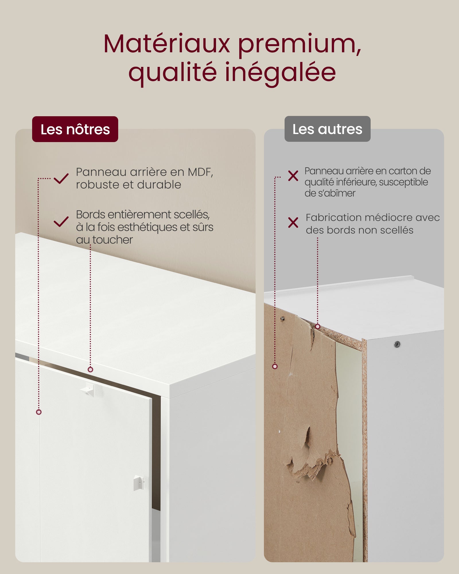 VASAGLE Bibliothèque, Étagère à 3 Niveaux, Meuble de Rangement, avec Étagères Réglables en Hauteur, 60 x 24 x 93 cm, Blanc - 7