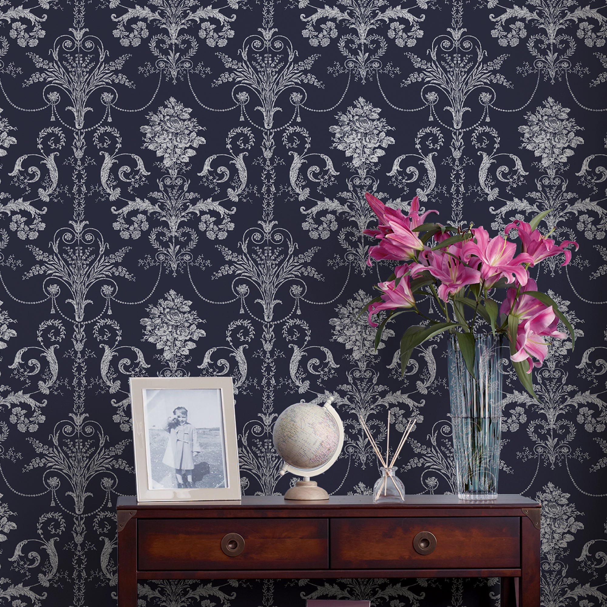 Laura Ashley Tapeta filzelinowa JOSETTE 10 m x 52 cm