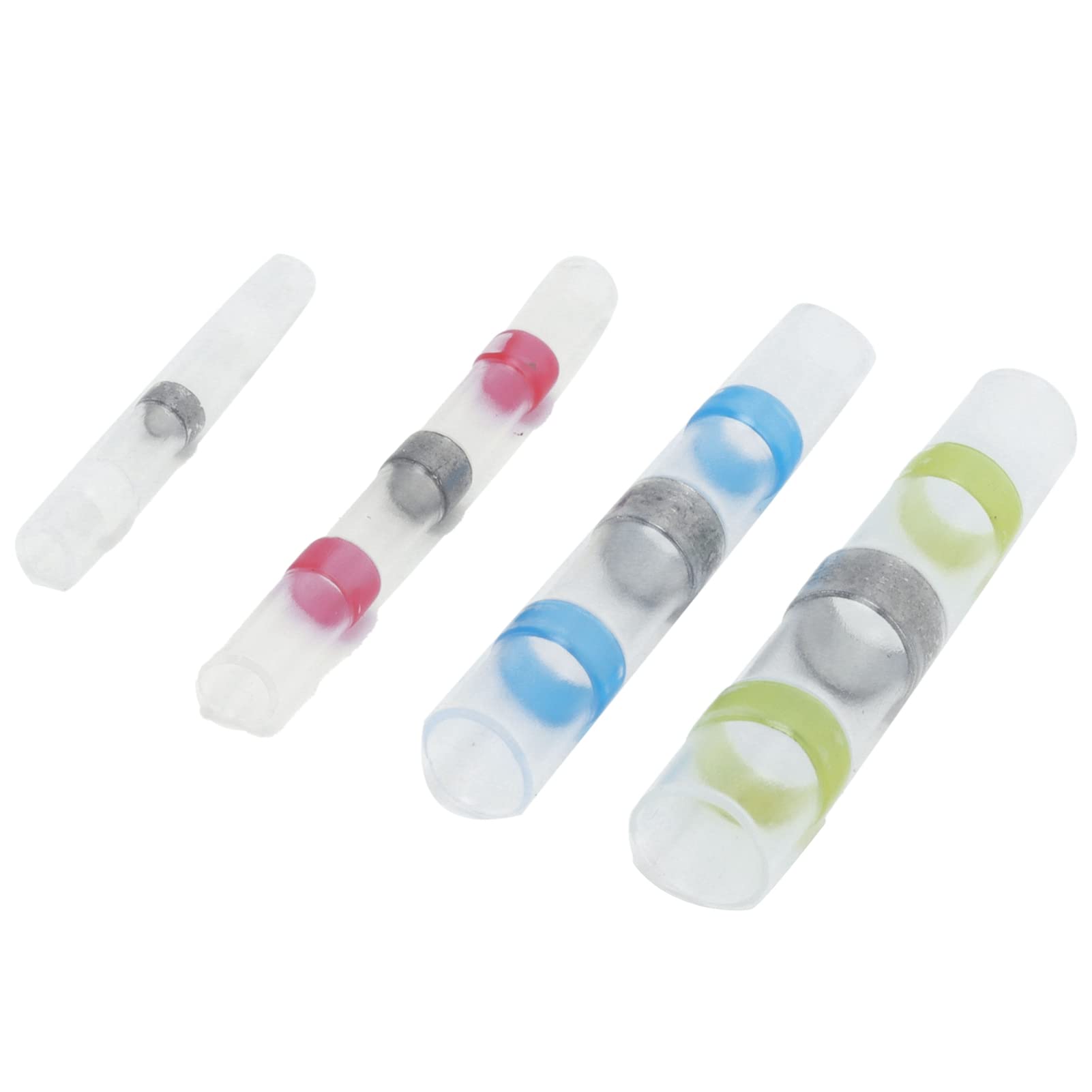 Connettori termorestringenti terminali ad anello per saldatura a crimpare per cavi elettrici impermeabili isolati (100 pezzi in scatola) - 5