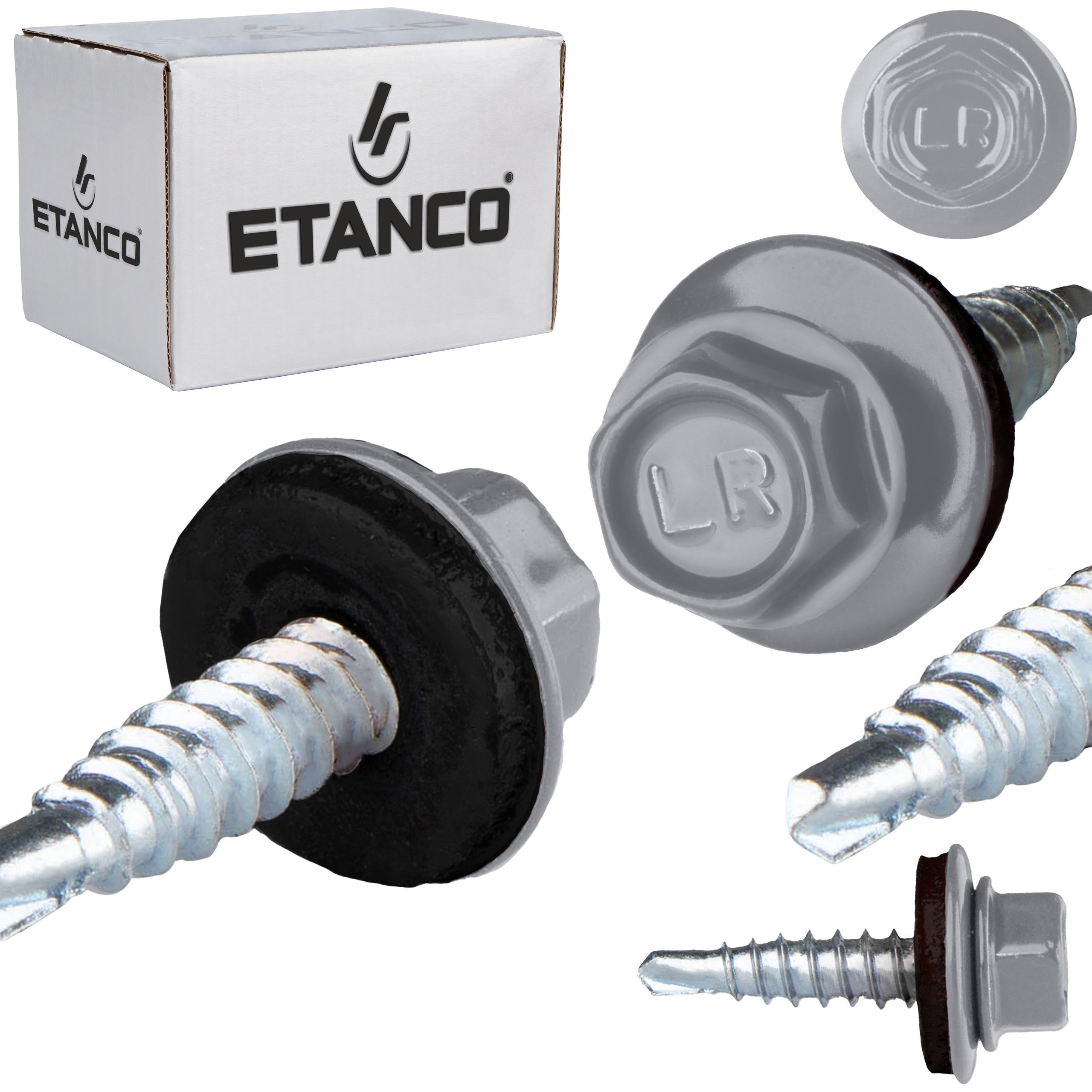 Wkręty farmerskie Etanco GTO2 4,8x20 mm RAL 9006 250szt