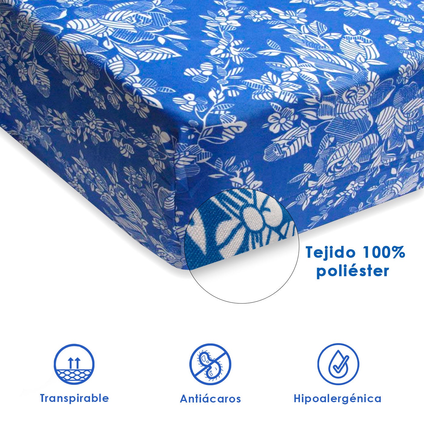 HOME MERCURY- Funda de colchón con Cierre de Cremallera. Fácil de Colocar,Resistente, Suave y Agradable 100% Poliéster. (Cama 90) - 3