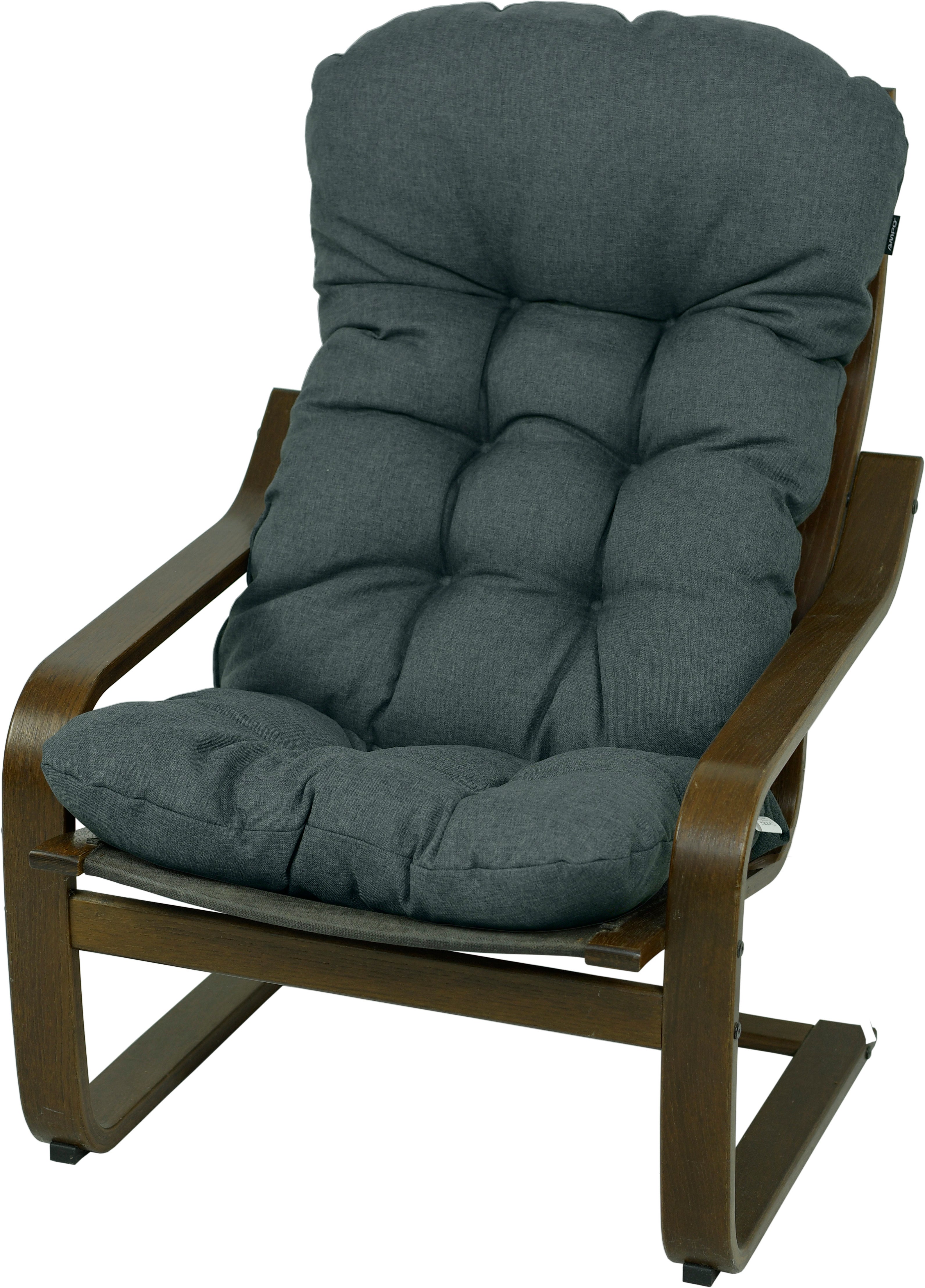 Poduszka na fotel drewniany Poang AMPO ciemny szary melanż 1 szt.