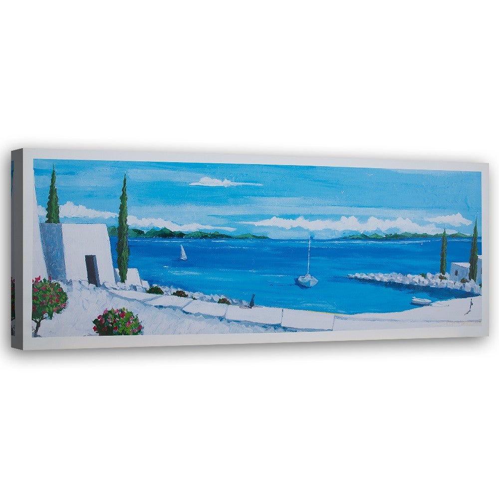 Islandburner - Tableau Sur Toile 'Plage Mer Sable' - Format 120x40 Cm - Impression écologique, Fabriqué En Allemagne