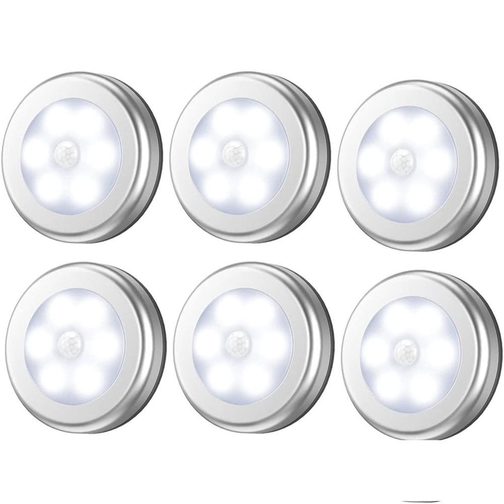 LOFICOPER 4 Luci LED Con Sensore Di Movimento Per Interni - Alimentate A Batteria - Per Scale, Armadi, Bagno