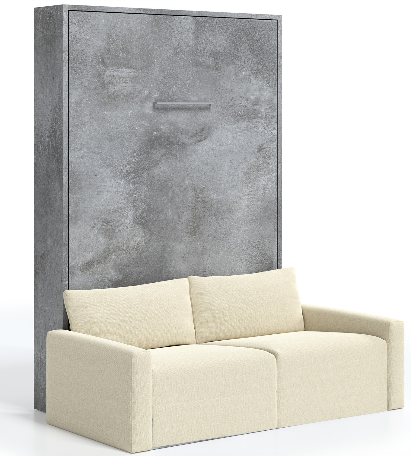 Lit escamotable vertical avec canapé Valencia-Avec matelas-90x190 ...