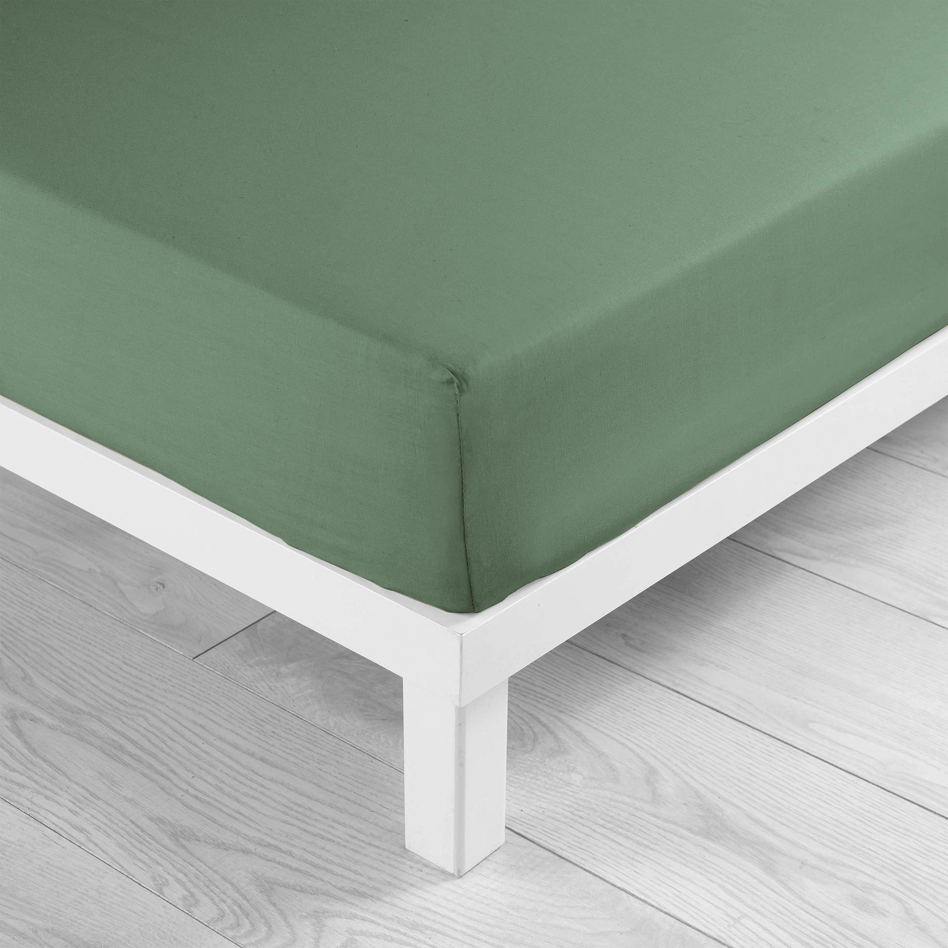 Parure de draps 4 Pièces en coton 57 fils 160 x 200 cm Cèdre – Drap-Housse, Drap Plat et 2 Taies d’Oreiller - 3