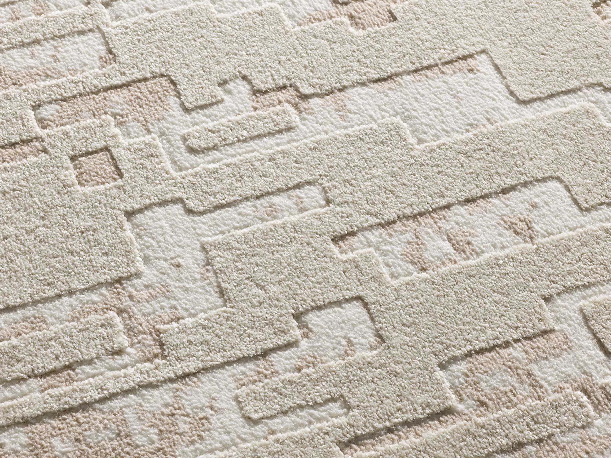 Tapis intérieur beige rectangulaire l.200 x L.290 cm BARESA abstrait avec relief - ATTICGO - 4