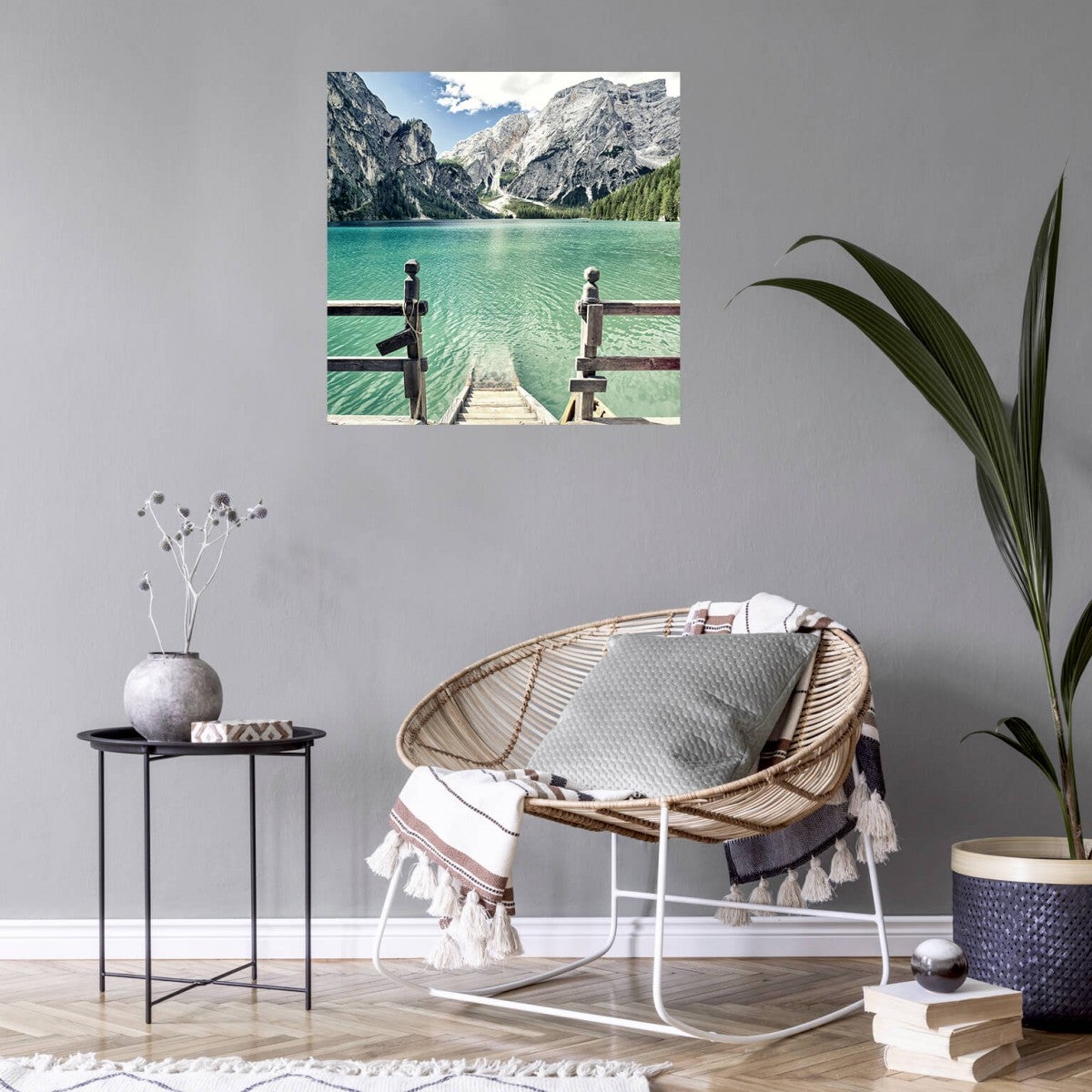 Tableau sur verre synthétique escalier du Lac 90x90 cm - 2