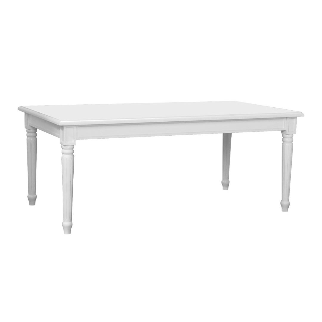 Amaretta stół do jadalni rozkładany 100x180/280 cm z dwoma dodatkowmy blatami, biały antyk patynowany.