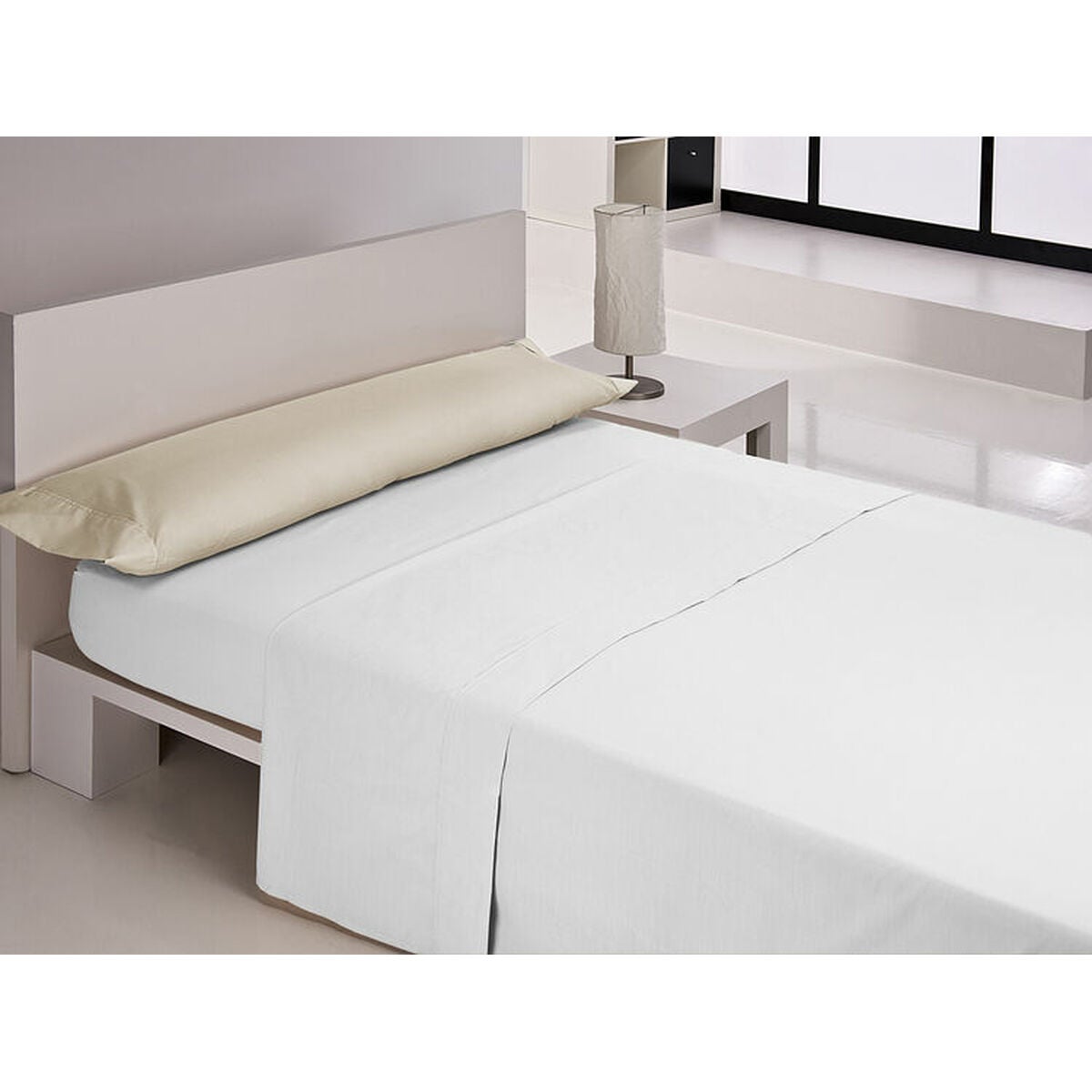 Funda de almohada happy home mix colors beige cama de 150/160 144 hilos 45 x 100 cm (2 unidades)
