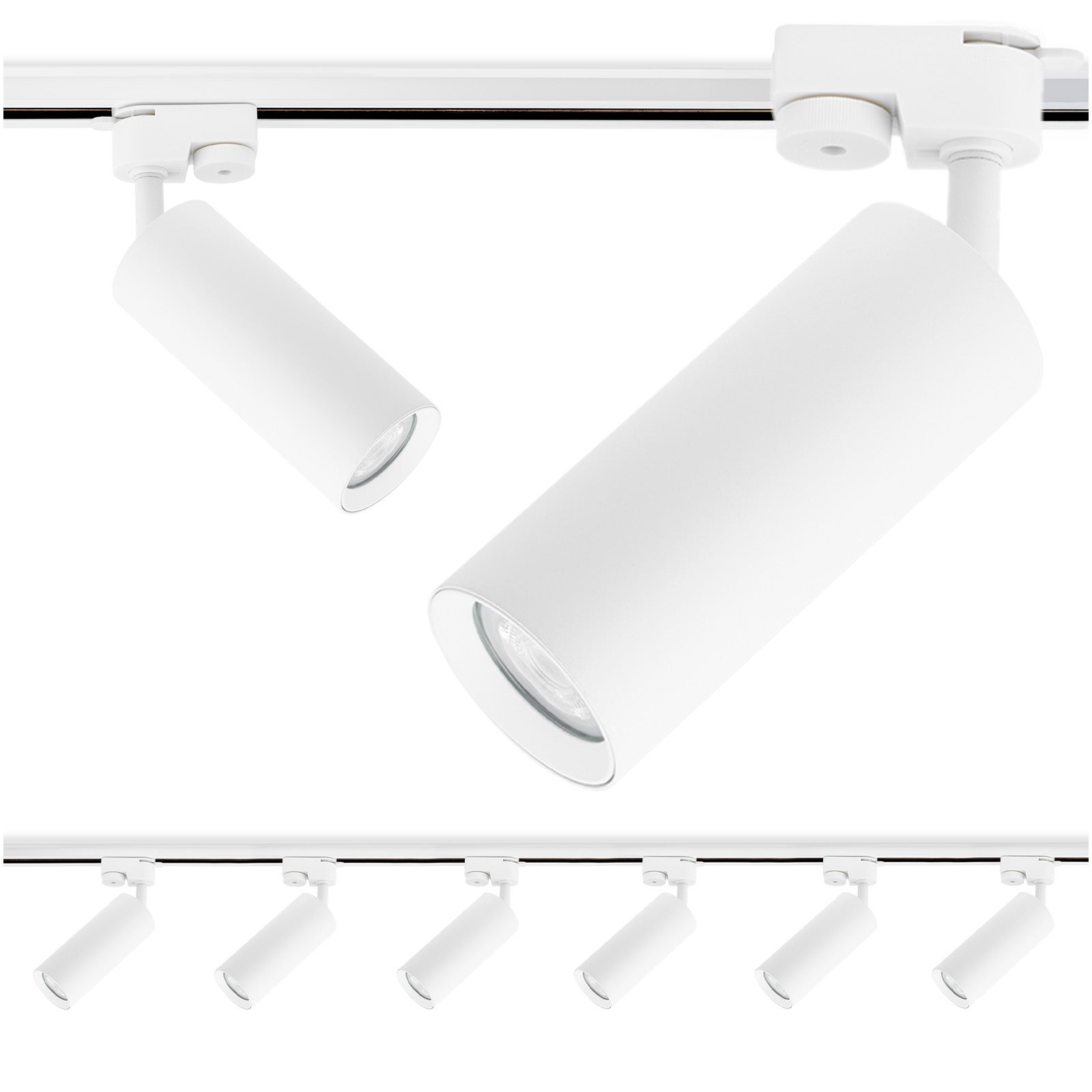 Zestaw Szyna Lumiled Oświetleniowa Szynoprzewód 2m + 6x Reflektor Szynowy RITI GU10 Biały