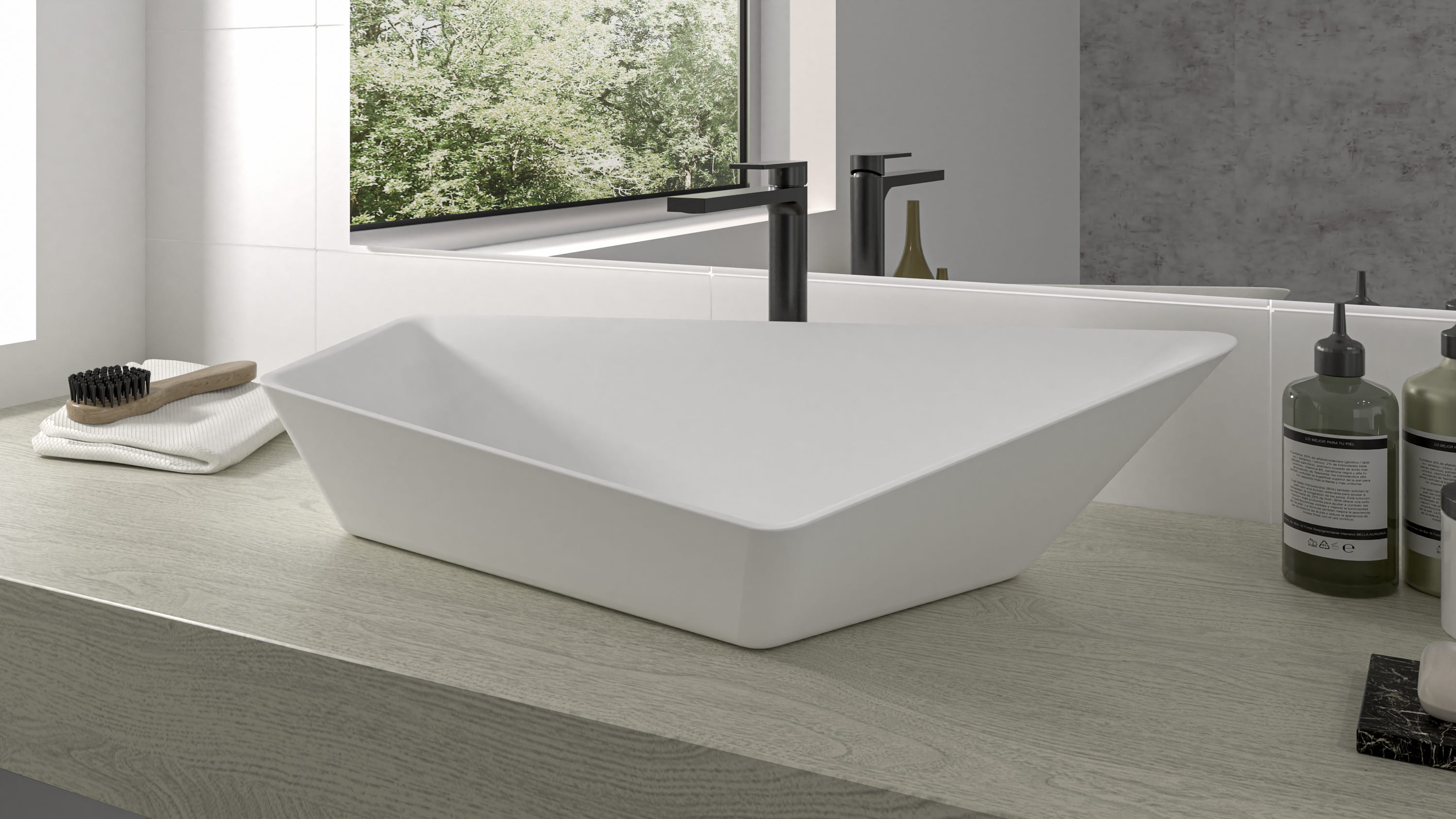 Umywalka nablatowa Design biała