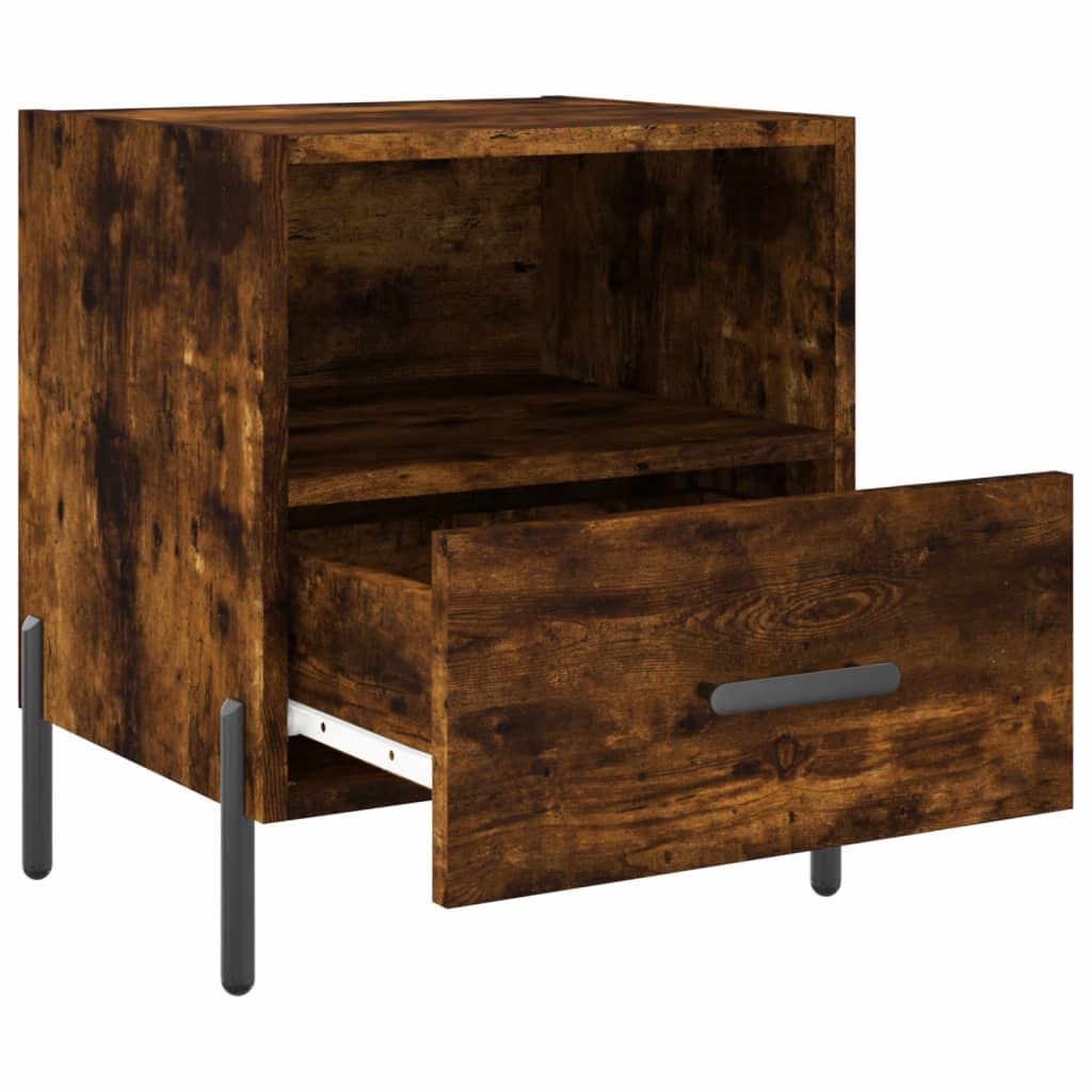 Lot de 2 Tables de chevet，Table d'appoint, Table de nuit pour Salon Chambre chêne fumé 40x35x47,5cm bois d’ingénierie679310 - 5