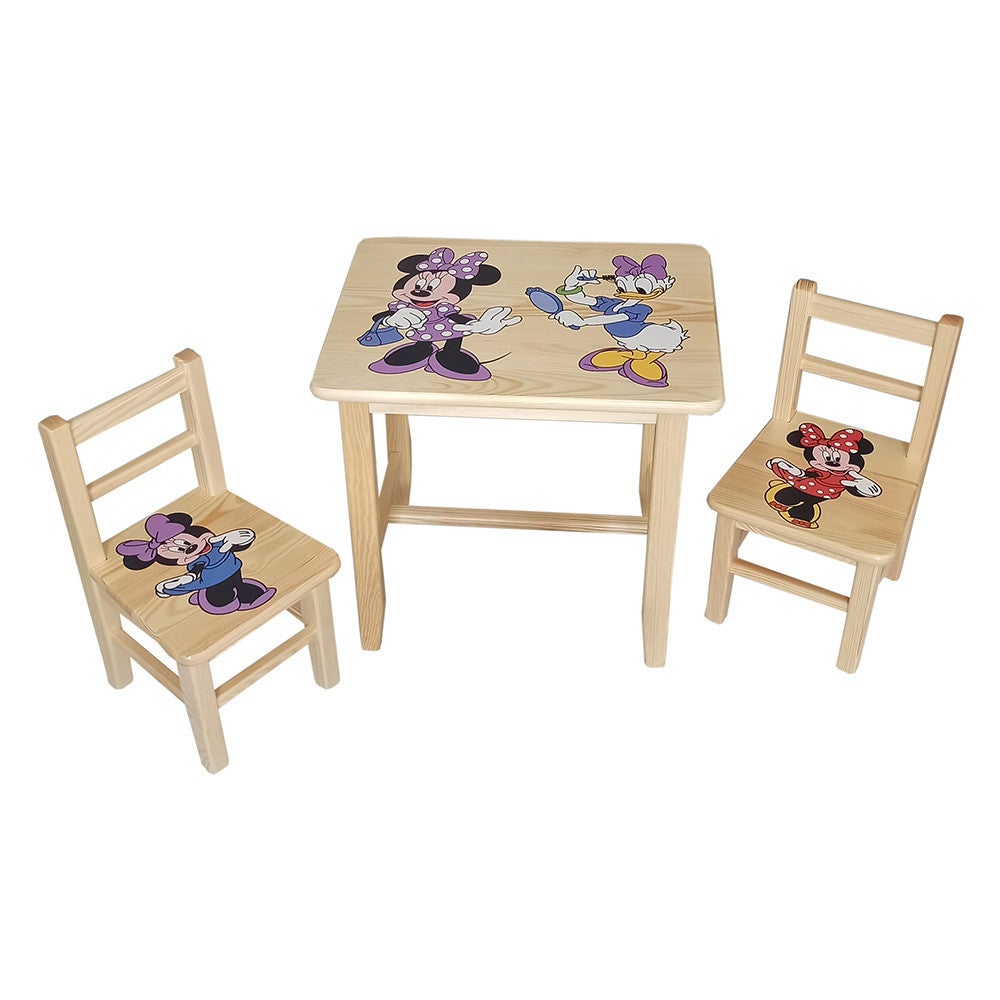 La Savana Tavolo Da Colorare Per Bambini Con 2 Sedie – 60x60x40 Cm – Gioco Dell'Oca E Disegni Inclusi