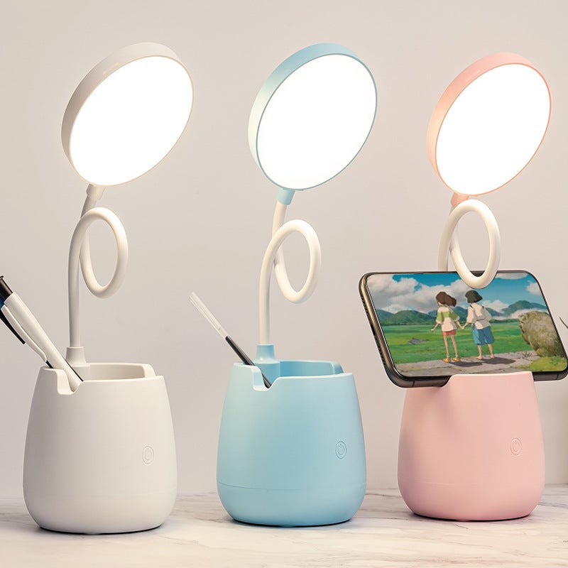 Lampe de bureau LED tactile à intensité variable avec support de