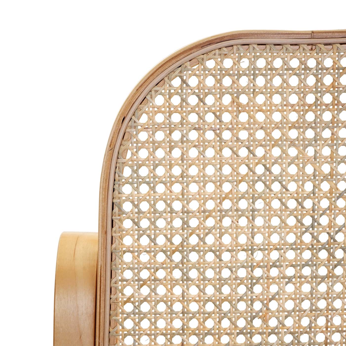 Sedia a dondolo sedia a dondolo colore rovere schienale rattan FAB04022 - 4