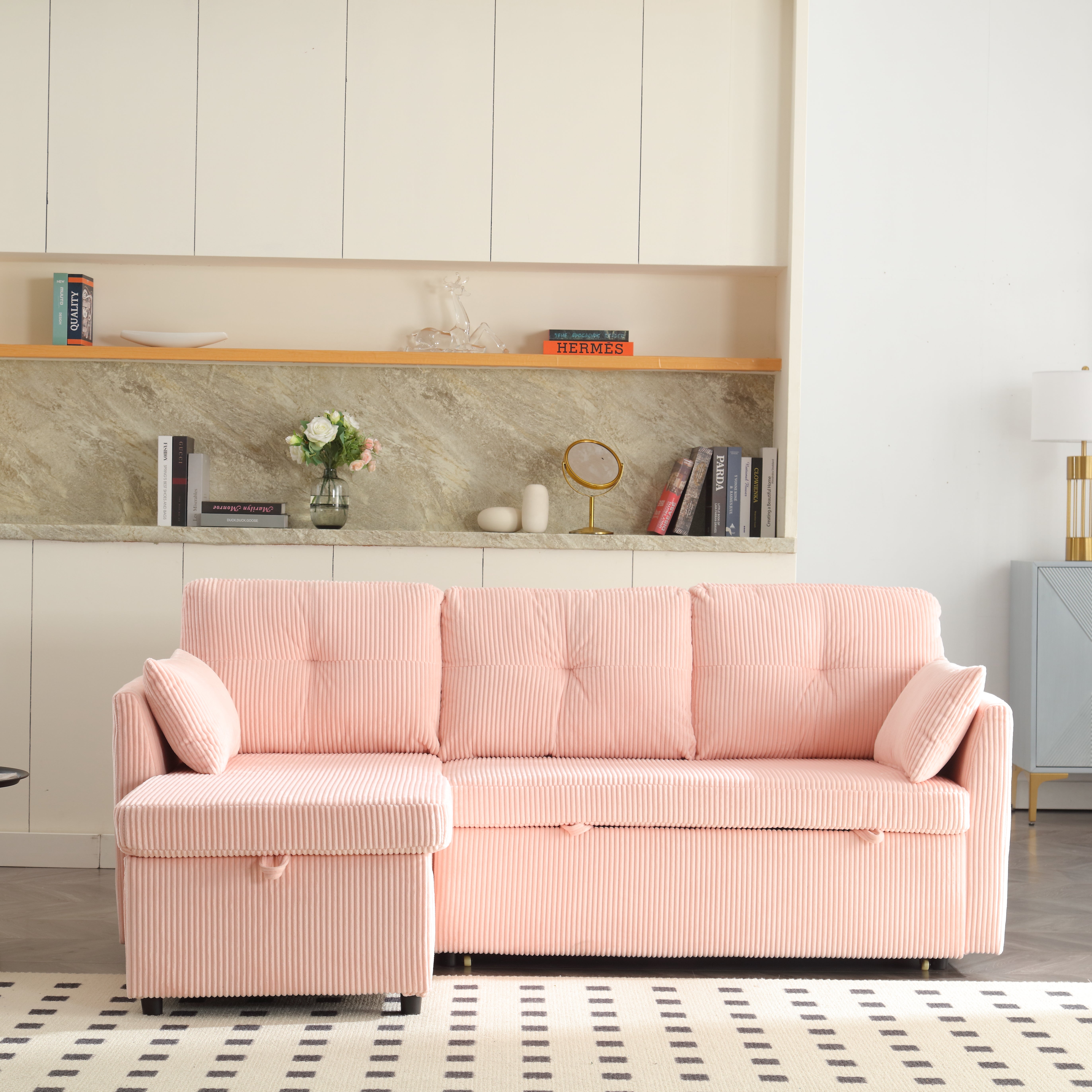 Canapé-lit multifonction avec rangement et lit escamotable, canapé ...